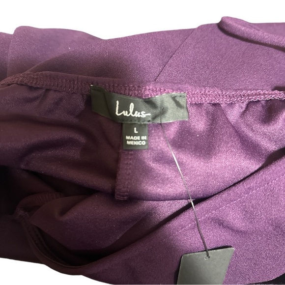 NWT - Lulu’s Sweetest Admirer Purple Ruched Surplice Maxi Dress - size Large - Picture 8 of 8